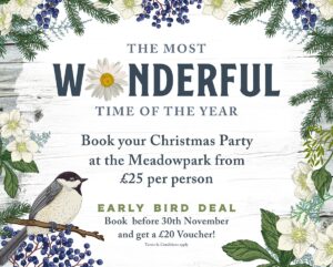 The Meadowpark Festive Menu Bridge of Allan 8th November 2022